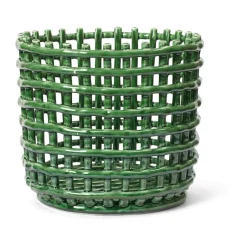 Paniers De Rangement<Ferm Living Panier tressé Ceramic Ø23,5 cm, Emerald Green