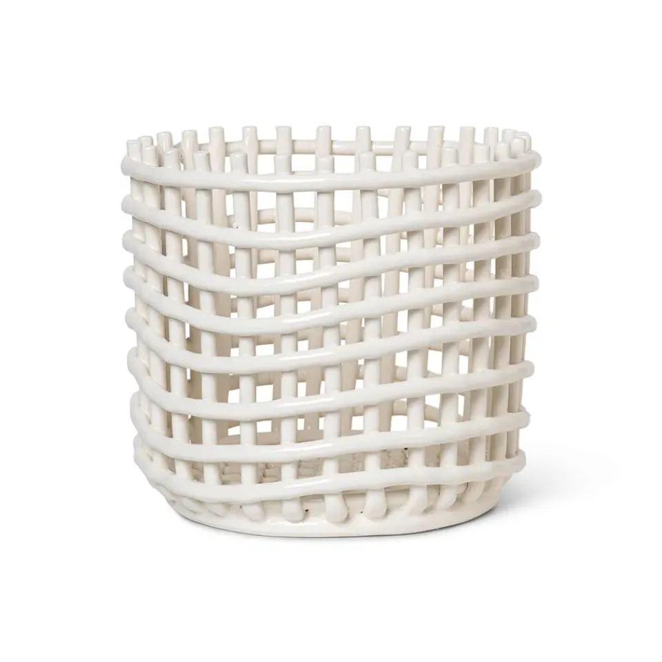 Paniers De Rangement<Ferm Living Panier tressé Ceramic Ø23,5 cm, Off white