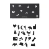 Tableaux Mémo<Design Letters Party icons pour Tableau 20 Pièces, Noir