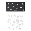 Tableaux Mémo<Design Letters Party icons pour Tableau 20 Pièces, Blanc