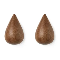 Crochets & Portemanteaux Muraux<Normann Copenhagen Patère Dropit Lot de 2 noyer, Grand