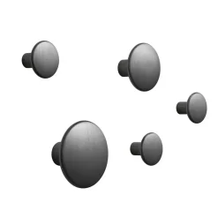 Crochets & Portemanteaux Muraux|Rangements Pour Les Chambres D'Enfants<Muuto Patère The Dots métal lot de 5, noir