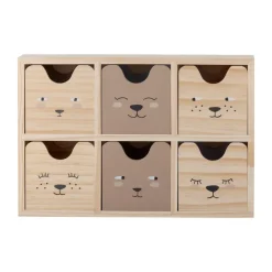Étagères & Systèmes De Rayonnage|Rangements Pour Les Chambres D'Enfants<Bloomingville Petite bibliothèque Calle 6 tiroirs 27x18 cm, Naturel
