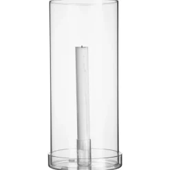 Bougeoirs<ERNST Photophore en verre pour bougie 29 cm, Transparent