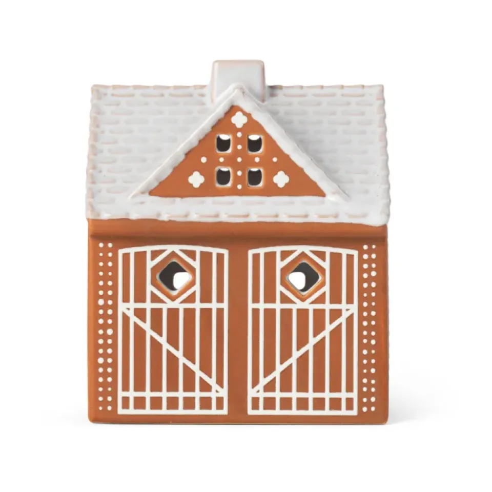 Photophores<Kähler Photophore Gingerbread, Christmas barn 11,5 cm