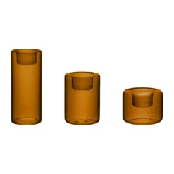 Photophores<Kosta Boda Photophores Happy 3 pièces, Ambre