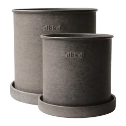 Cache-Pots<DBKD Plant Pot pot small lot de 2, Brown