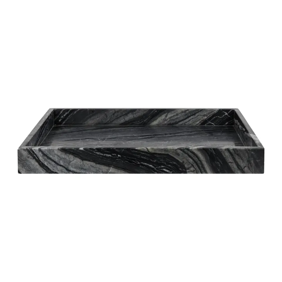 Accessoires Décoratifs|Plateaux Décoratifs<Mette Ditmer Plateau de décoration Marble large 30x40 cm, Black-grey