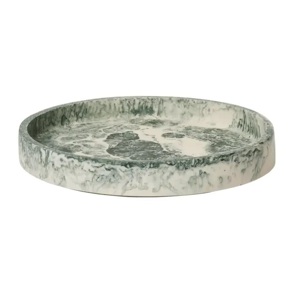 Accessoires Décoratifs|Plateaux Décoratifs<Ferm Living Plateau de décoration Mist Ø20 cm, Emerald-off-white