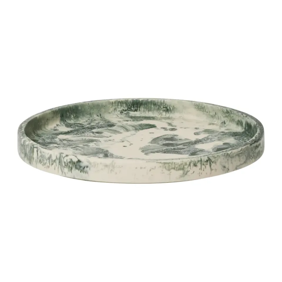 Accessoires Décoratifs|Plateaux Décoratifs<Ferm Living Plateau de décoration Mist Ø30 cm, Emerald-off-white