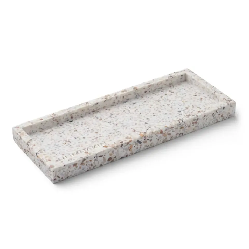 Accessoires Décoratifs|Plateaux Décoratifs<Humdakin Plateau Terrazzo 10x25 cm, White-brown