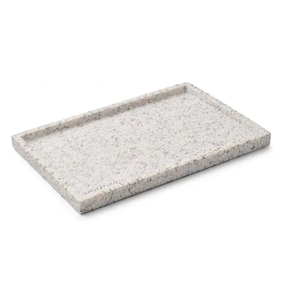 Accessoires Décoratifs|Plateaux Décoratifs<Humdakin Plateau Terrazzo 30x20 cm, White-brown