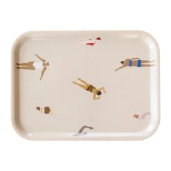 Accessoires Décoratifs|Plateaux Décoratifs<Fine Little Day Plateau Swimmers 20x27 cm, Beige