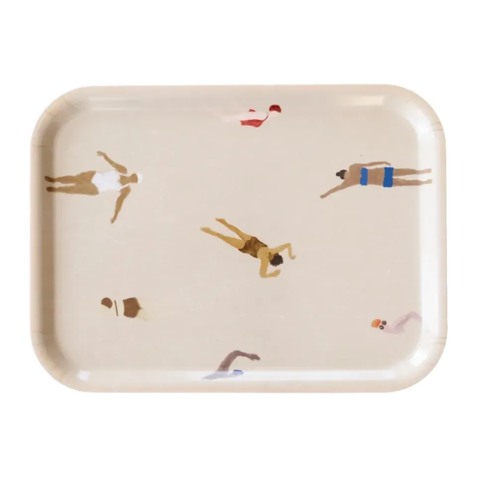 Accessoires Décoratifs|Plateaux Décoratifs<Fine Little Day Plateau Swimmers 20x27 cm, Beige