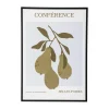 Décorations Murales<Bloomingville Poster avec cadre Poire 52x72 cm, Poire-black pine