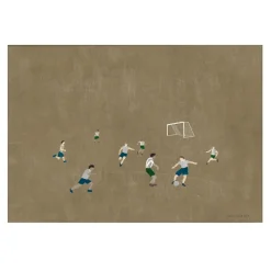 Posters<Fine Little Day Poster Soccer 50x70 cm, Marron