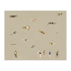 Posters|Accessoires Pour Chambre D'Enfants<Fine Little Day Poster Swimmers, Beige, 40x50 cm