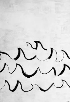 Posters<Fine Little Day Poster Wave 50x70 cm, Noir-blanc