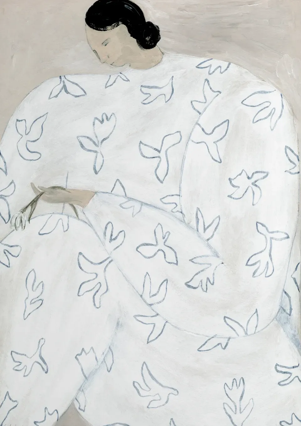 Posters<Fine Little Day Poster White Flower 50x70 cm, Nude