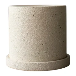 Cache-Pots<DBKD Pot Ø13 cm avec soucoupe Grow, Creme structure