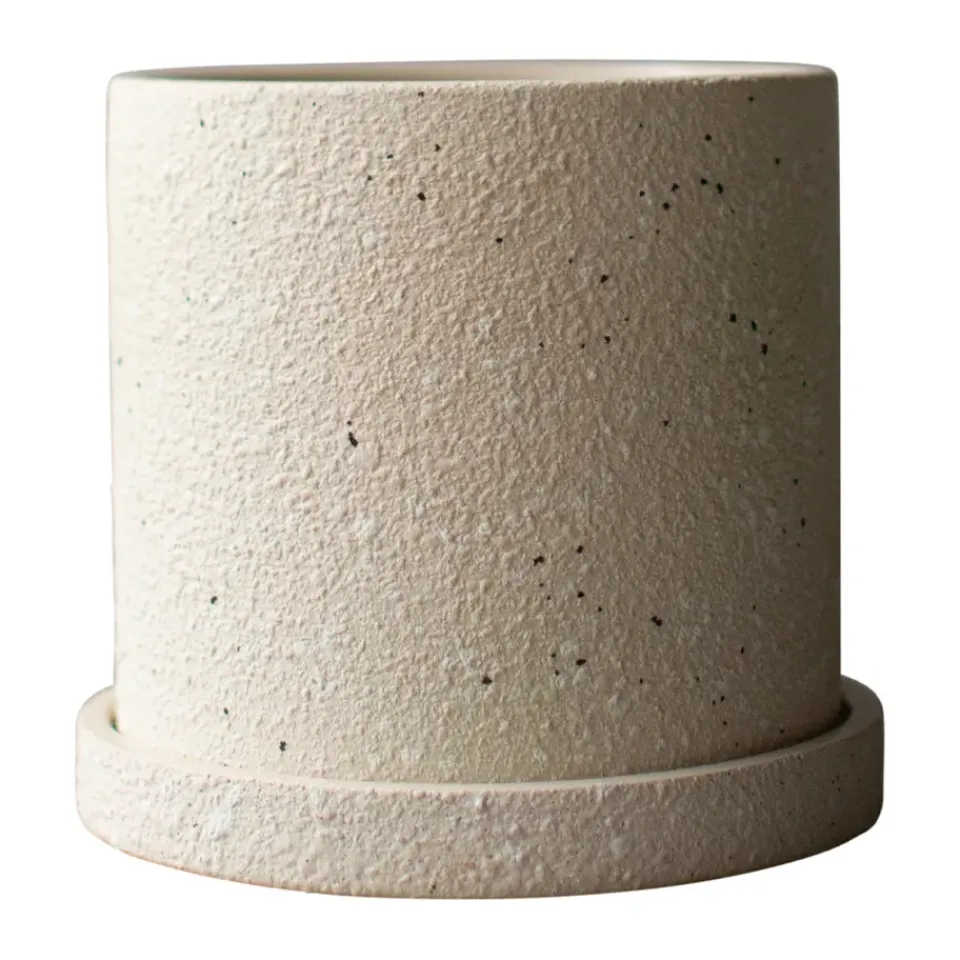 Cache-Pots<DBKD Pot Ø13 cm avec soucoupe Grow, Creme structure