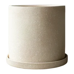 Cache-Pots<DBKD Pot Ø30 cm Grow avec soucoupe, Crème structure