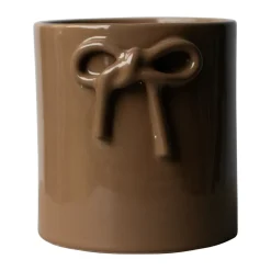 Cache-Pots<DBKD Pot Bow Ø14 cm, Shiny nougat