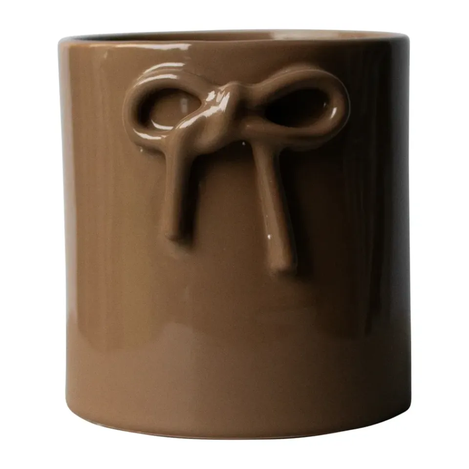 Cache-Pots<DBKD Pot Bow Ø14 cm, Shiny nougat