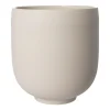 Cache-Pots<ERNST Pot sur pied blanc naturel, H28 cm Ø26 cm