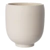 Cache-Pots<ERNST Pot sur pied blanc naturel, H15 cm Ø14 cm
