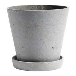 Cache-Pots<HAY Pot Flowerpot with saucer L Ø17.5 cm, Gris