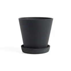 Cache-Pots<HAY Pot Flowerpot with saucer XL Ø21.5 cm, Noir
