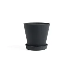 Cache-Pots<HAY Pot Flowerpot with saucer M 14 cm, Noir