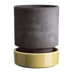 Cache-Pots<Bergs Potter Pot Hoff, Ø18 cm, Raw Grey-Pale Yellow