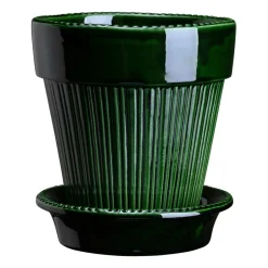 Cache-Pots<Bergs Potter Pot émaillé Simona Ø12 cm, Vert