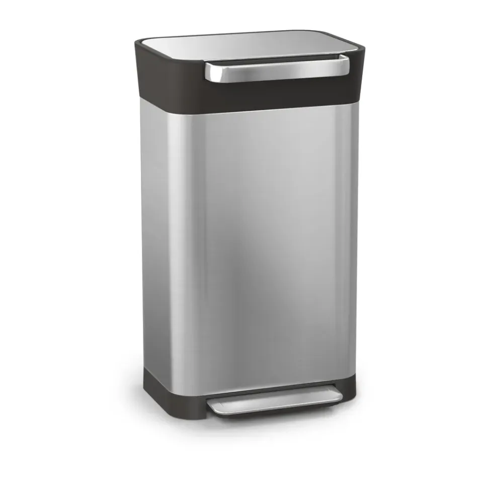 Poubelles À Pédale<Joseph Joseph Poubelle à pédale compacteur Titan 30 L, Stainless steel
