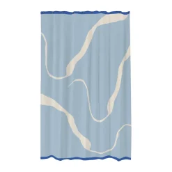 Rideaux De Douche<Mette Ditmer Rideau de douche Nova Arte 150x200 cm, Bleu clair-blanc cassé