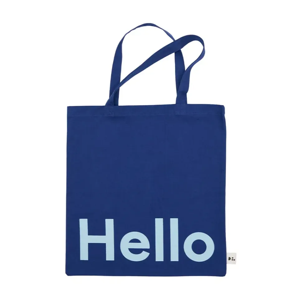 Paniers De Rangement<Design Letters Sac Tote bag , Hello-bleu foncé
