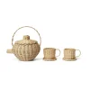 Accessoires Pour Chambre D'Enfants|Accessoires Pour Chambre D'Enfants<Ferm Living Service à thé Rattan 3 pièces, Natural