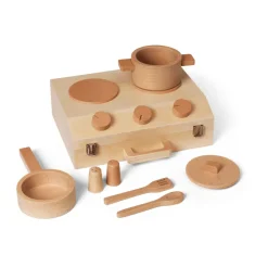 Accessoires Pour Chambre D'Enfants|Accessoires Pour Chambre D'Enfants<Ferm Living Set de cuisine Toro Suitcase Kitchen pour enfants, Natural