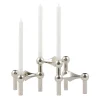 Bougeoirs<STOFF Nagel bougeoir lot de 3, chrome