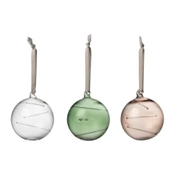 Décorations De Noël<Iittala Sun Ball Ø8 cm, 3 pièces, Transparent-vert-lin