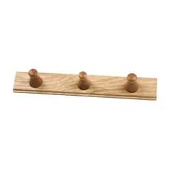 Crochets & Portemanteaux Muraux<FDB Møbler Support Q3 Allé 3 crochets, Oak nature lacquered