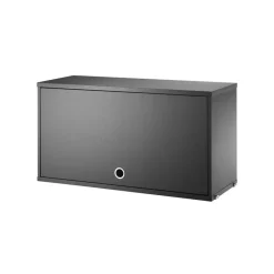 Vitrines & Présentoirs<String Surmeuble , Frêne lasuré noir, 78x30 cm