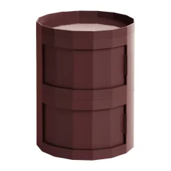 Vitrines & Présentoirs<HAY Table d’appoint Facet Cabinet 20, Burgundy