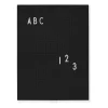 Tableaux Mémo<Design Letters Tableau pour lettres A4 , Noir