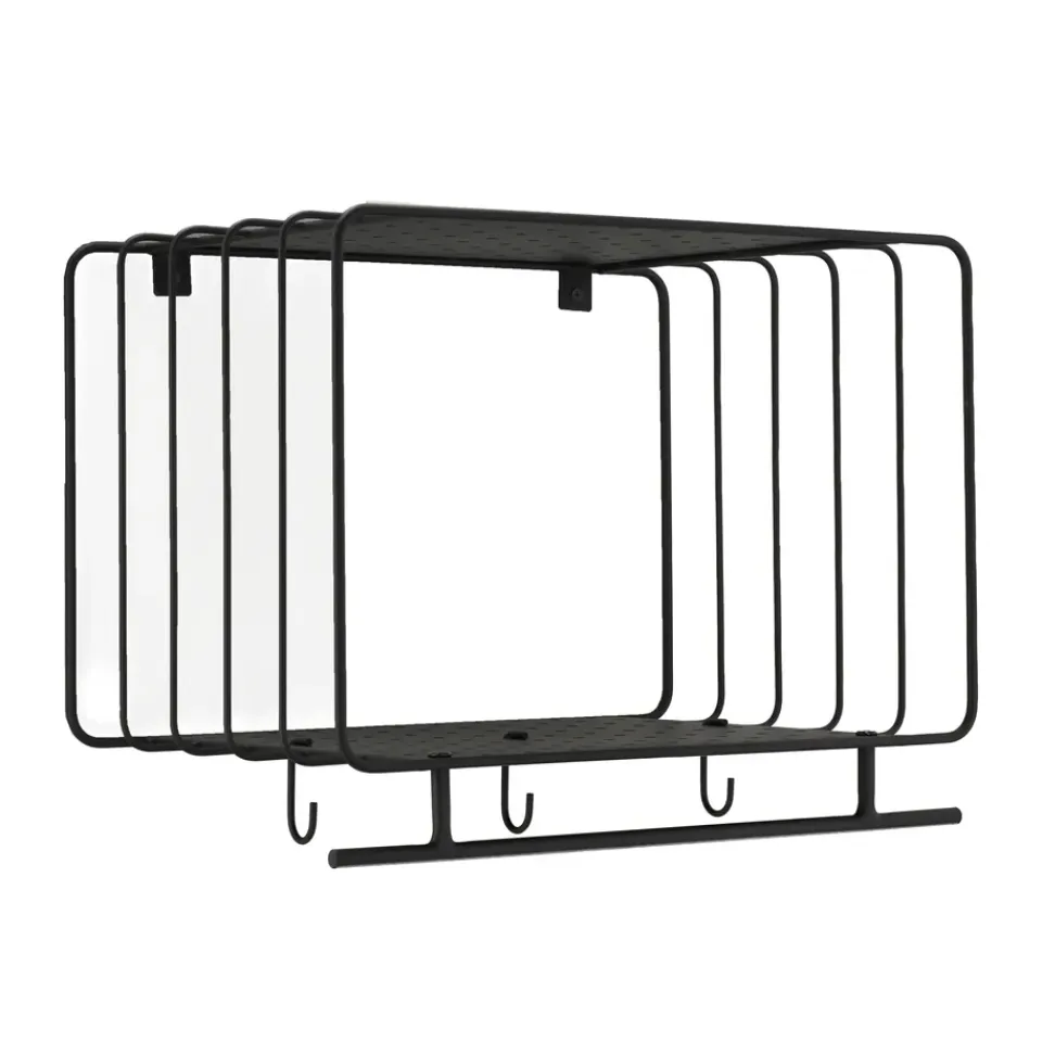 Patères & Étagères<Scandi Living Étagère à chapeaux Nod 45 cm, Black