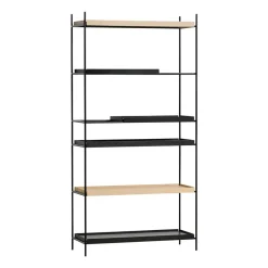 Étagères & Systèmes De Rayonnage<Woud Étagère à plateaux haute en chêne, 100x201 cm, Style 4