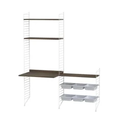 Rangements Pour Les Chambres D'Enfants<String Étagère , noyer, 78x30 cm, lot de 3