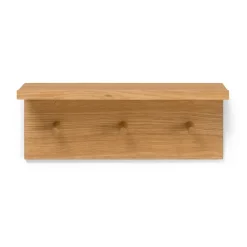 Crochets & Portemanteaux Muraux<Ferm Living Étagère-patère à boutons Place Rack chêne, Small